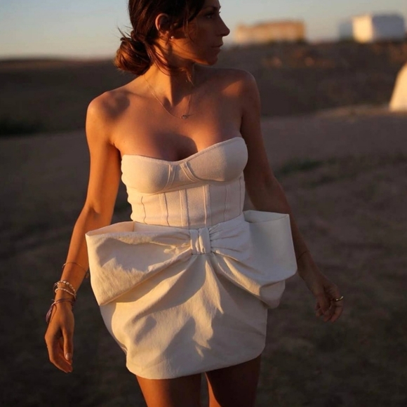 NWT Zara Voluminous Mini Skirt with Bow Detail, Size M - Picture 4 of 13